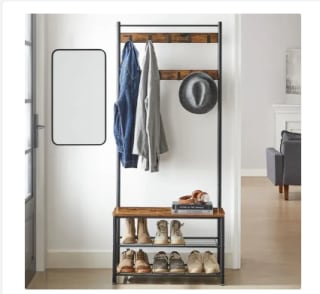 Porte-Manteau avec Étagère à Chaussures - VASAGLE à 29,99€