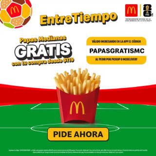 Papas Medianas Gratis por Medio Tiempo de Partido | McDonald's