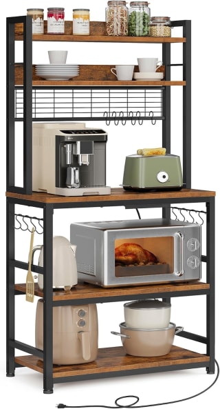 VASAGLE Estanteria Cocina con 4 Enchufes y 2 Puertos USB por 74.39€