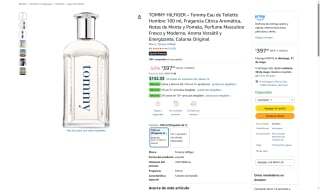 Tommy Eau de Toilette 100ml por $397 | Oferta Amazon
