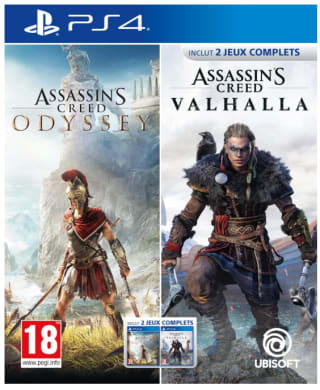 Compilation Assassin's Creed Odyssey + Assassin's Creed Valhalla sur PS4 à 36,72€
