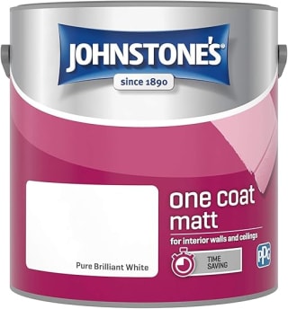 Johnstone's One Coat Matt Emulsion Paint – Pure Brilliant White 2.5L – £13.65