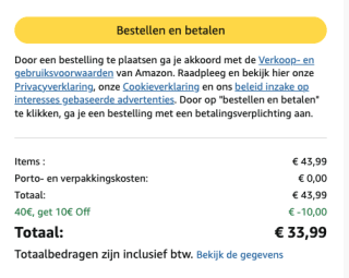 €10 korting bij Amazon vanaf €40 voor Prime-leden