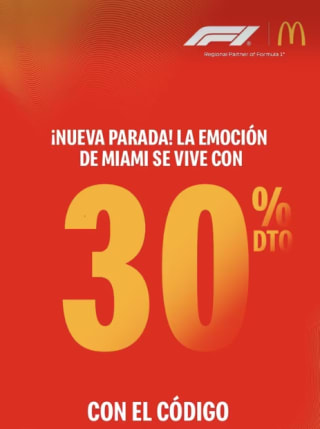 Cupón McDonald's: 30% de Descuento en App