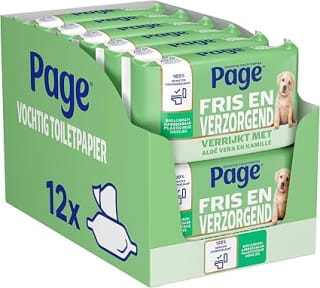 4 x Page Aloe vera vochtig toiletpapier12 x 38 stuks voor €27,97 bij Amazon