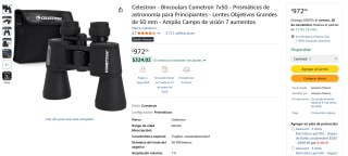 Binoculares Celestron Comentron 50mm 7x por $972 | Amazon