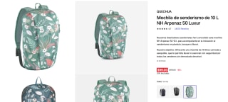 Mochila de Senderismo 10 L NH Arpenaz 50 Luxur Quechua por $99 | Decathlon
