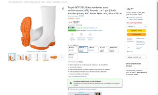 Botas Sanitarias Truper BOT-26S por $227 | Oferta Amazon