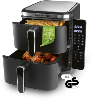 GOURMETmaxx FryUp Verticale dubbele kamer heteluchtfriteuse XXL voor €79,86 bij Bol