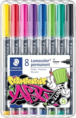 8 rotuladores STAEDTLER 317 WP8-1 Lumocolor Permanent Estuche exclusivo por 7.26€