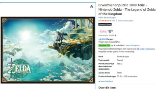 Ravensburger puzzel Super Mario - Legpuzzel - 1000 stukjes voor €8,12 bij Amazon