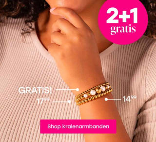 2+1 gratis op kralenarmbanden bij Lucardi