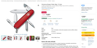 Victorinox Navaja Tinker (13 usos) por $599 en Amazon