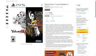 Yakuza Kiwami 1+2 PS5 por $717 | Oferta Amazon