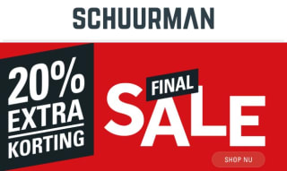 20% extra korting op de de sale met al korting tot 93% bij Schuurman