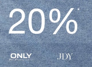 20% korting op alle jeans bij Only
