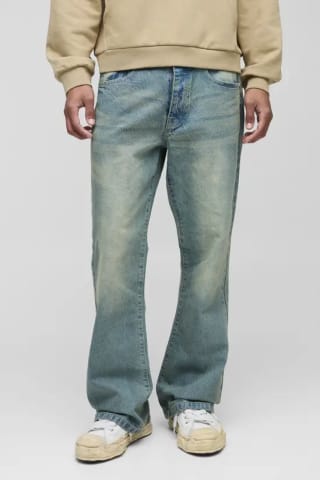 BoohooMAN Relaxed Flared Jeans for £6.80 with code