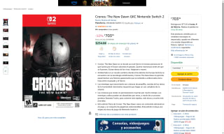 Cronos: The New Dawn GKC Nintendo Switch 2 por $704 | Amazon