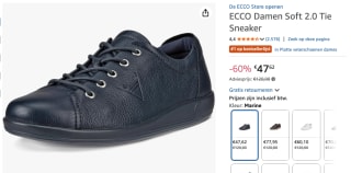 Sneaker ECCO Women Soft 2.0 Marine voor €47,62 bij Amazon