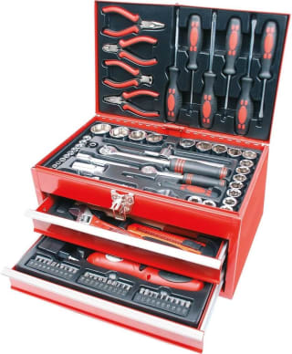 Mannesmann M29066, Caja herramientas de 155 piezas por 59€