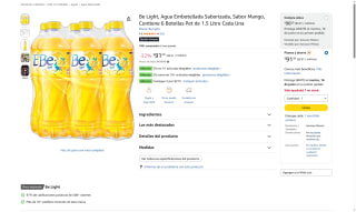 Agua Be Light Mango por $91 | Oferta Amazon