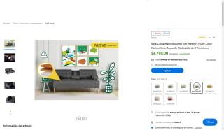Sofá Cama Makora con Memory Foam por $4,790 | Oferta Walmart