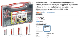 Fischer Red-Box DuoPower pluggen met schroef voor €22,84 bij Amazon