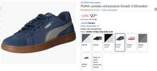 Puma Smash 3.0 heren sneakers voor €27,47 bij Amazon