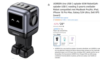 UGREEN Nexode RG GaN Oplader 65W Fast Charge voor €28,99 bij Amazon