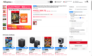 Hyrule Warriors para Nintendo Switch 2 por $937 | AliExpress (DiDi)