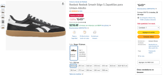 Zapatillas Reebok Smash Edge S por $649 | Amazon