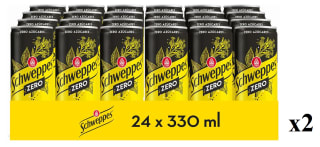 2 Packs de 24 latas de 33cl de Schweppes Tónica Zero por 22.34€