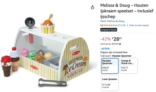 Melissa & Doug – Houten ijskraam speelset voor €28,87 bij Amazon