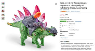 Robo Alive Dino Wars stegosaurus voor €7,79 bij Amazon