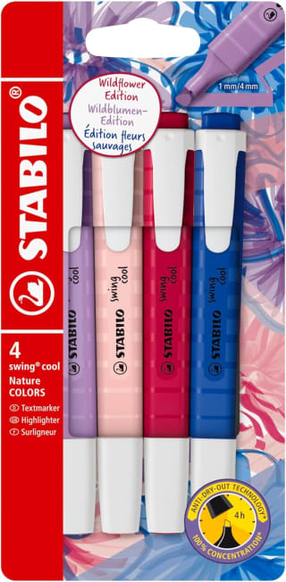 4 marcadores STABILO swing cool NatureCOLORS Wildflower por 3.30€