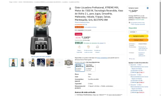 Licuadora Oster 1500W por $1,649 | Oferta Amazon