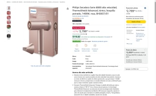Secadora Philips Serie 8000 por $2799 | Oferta Amazon