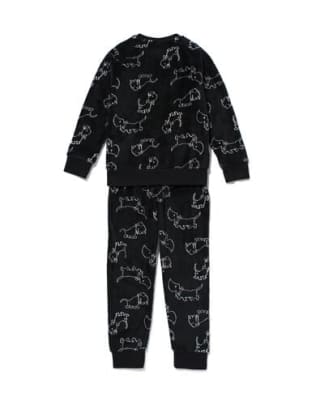 Takkie kinderpyjama fleece zwart voor €12 bij de Hema