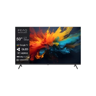 TV QLED 50" PEAQ PTV 50GQU-5026C, QLED 4K, Smart/Google TV por 199€