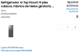 Samsung RT53DG6128S9EM refrigerador Top Mount 19 pies cúbicos por $8,574 en Samsung