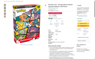 Rompecabezas Pokémon 500 Piezas por $114 | Oferta Amazon