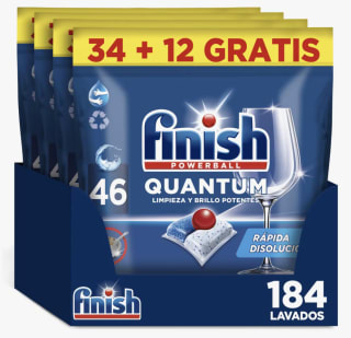 184 pastillas Finish Powerball Quantum lavavajillas por 26.77€