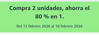 Segunda Unidad al-80% de Dto en Salud y Belleza en Amazon.