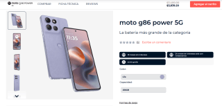Motorola Moto G86 Power 5G 256GB por $3,263