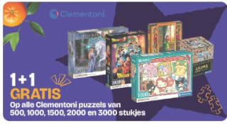 1+1 gratis op alle puzzels van Clementoni bij Dreamland
