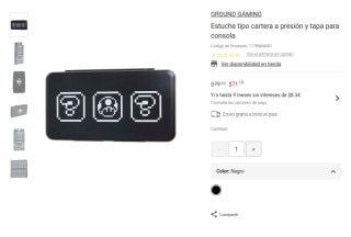 Estuche Nintendo Switch por $72 | Liverpool