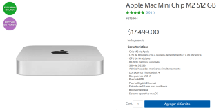 Mac Mini M2 512GB por $14,799 | Costco (TDC Citibanamex)