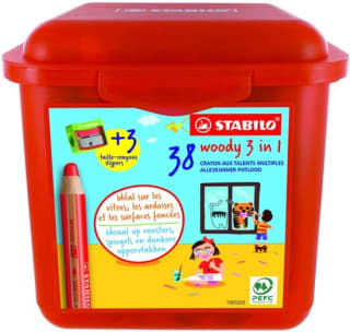 STABILO woody 3 in 1 - Multi Talent Kleurpotloden, waskrijt en aquarelpotlood