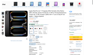 iPad Pro 11" M5 256GB por $19,499 | Amazon (Banorte MSI)
