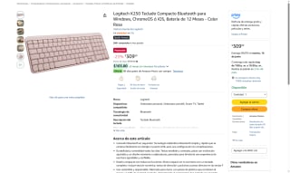 Teclado Logitech K250 Bluetooth por $309 | Oferta Amazon